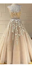 Elegant Lace Appliques A-line Long Prom Dress,Evening Dress,PD37803