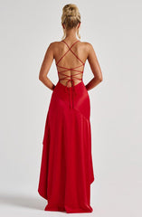 Elegant Backless Ruffle Maxi Dress | Summer Vacation Evening Dress