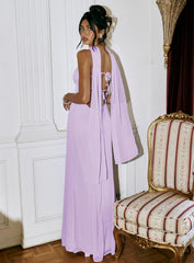 Jadira Scarf Maxi Dress Purple